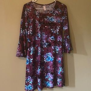 Justice Velvet Floral Girls Dress (16)